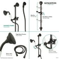 thumbnail image 4 of Kingston Brass KAK3525W5 Made to Match Shower System with Slide/Grab Bar and Hand Shower, Oil Rubbed Bronze, 4 of 5