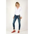 thumbnail image 4 of Grace in LA Jeans Women's Floral Embroidery Junior Fit Skinny Stretch Jeans (28), 4 of 4