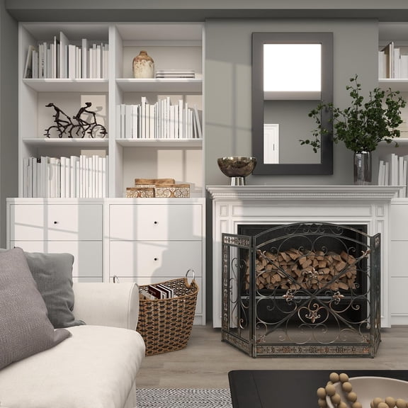 Mango Wood Floral Decorative Box Decorative Keepsake Boxes with Hinged Lid, Set of 3 Storage Boxes 8", 10", 12"W, Brown