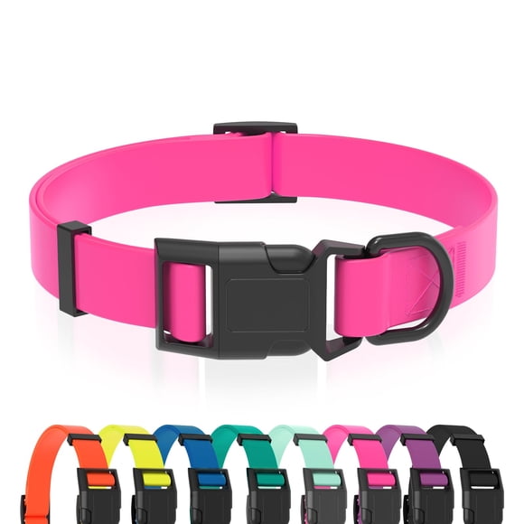 Collar impermeable para perros, de goma, con cierre rápido