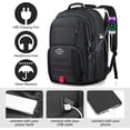 thumbnail image 3 of 50L Travel Backpack, Extra Large Backpack, Laptop Backpack for Men, big Backpack, Water Resistant TSA Approved Business Work College School Computer Bag with USB Port, Fits 17 Inch Laptops, 3 of 4