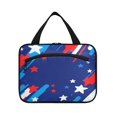 thumbnail image 2 of Travel Toiletry Bag with Metal Hook Large Capacity Cosmetic Bag Toiletry Bags for Travel, Gym, Camping Red and White Stripes Stars, 2 of 9