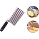 thumbnail image 5 of Cuchillo cortador ondulado de acero inoxidable, herramienta para cortar patatas, zanahorias, patatas fritas, verduras, patatas fritas, cortador ondulado de acero, 5 of 5