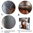 thumbnail image 3 of Designart "Morning Snow Dressed Squirrel's Stroll II" Animals Framed Wall Art - Traditional Orange Squirrel Hallway Framed Wall Art Decor, 3 of 6
