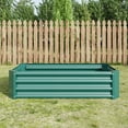 thumbnail image 4 of Raised Garden Bed, Rectangle Metal Raised Planter for Flowers Plants, Vegetables Herb, Green 4x2x1ft, 4 of 15