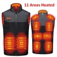 thumbnail image 2 of Chaleco calefactor USB de invierno para hombre, chaqueta con 11 áreas de calefacción infrarrojas, chalecos eléctricos calefactables para invierno, chaqueta sin mangas para hombre, 2 of 4