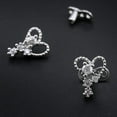 thumbnail image 2 of 2pcs Titanium Dermal Anchor Top Flower Crystal Micro Surface Skin Piercing 16G - Heart 2, as described, 2 of 6