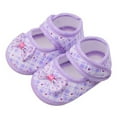 thumbnail image 3 of Gyratedream Infant Baby Girls Cute Daisy Soft Soled Cotton Shoes Anti-slip Princess Crib Shoes for 0-18M, 3 of 6