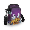 thumbnail image 3 of HELLHERO Ghost Pumpkin Night Sling Bag Double-layer Outdoor Holiday Travel Unisex Cross Body Purse Double Zipper, 3 of 7