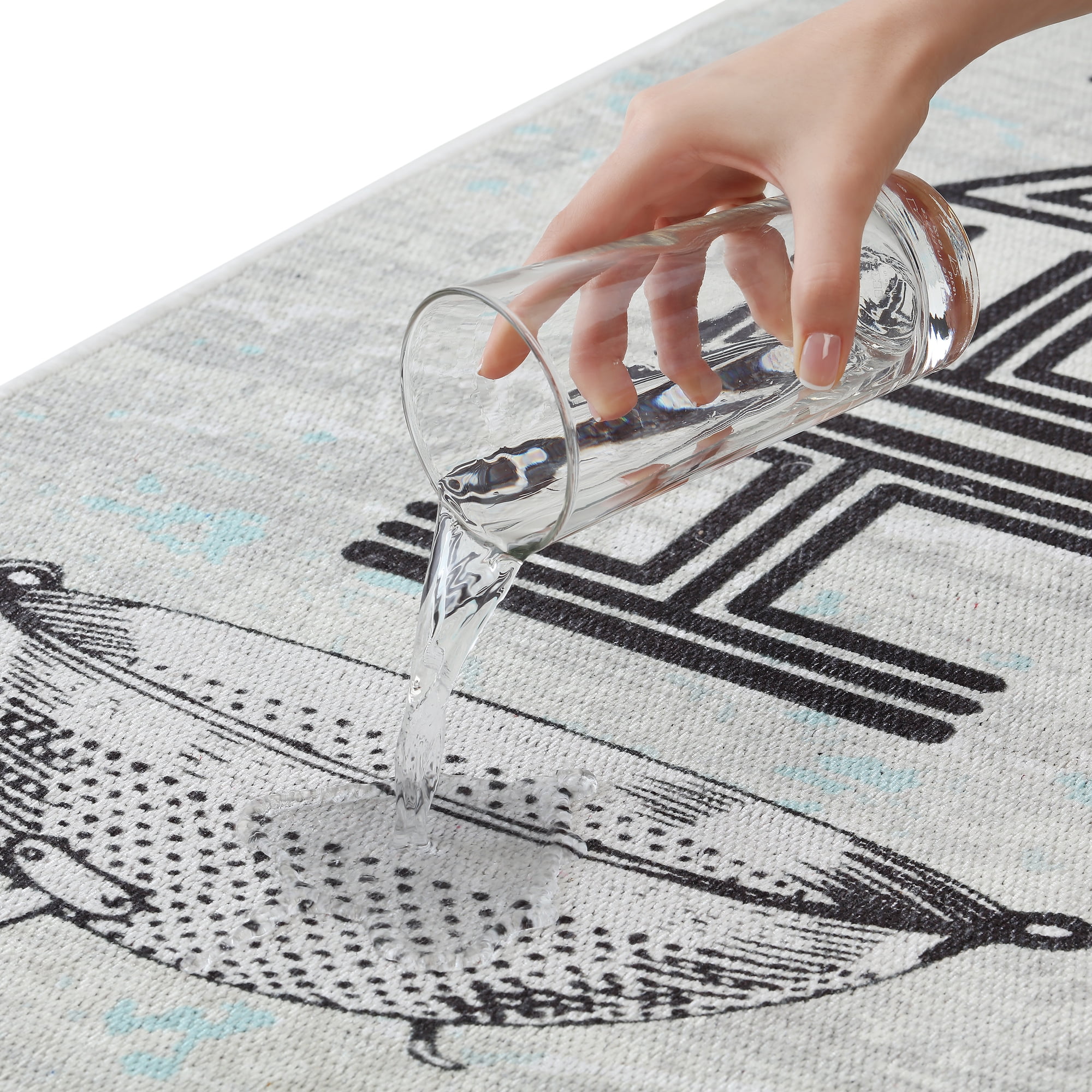 SussexHome Non Skid Washable Kitchen Runner Rug - Ultra-Thin 70 % Cotton Kitchen Floor Mat for in Front of Sink - 20 x 59 Inches Heavy Duty Runner Rug for Kitchen Floor