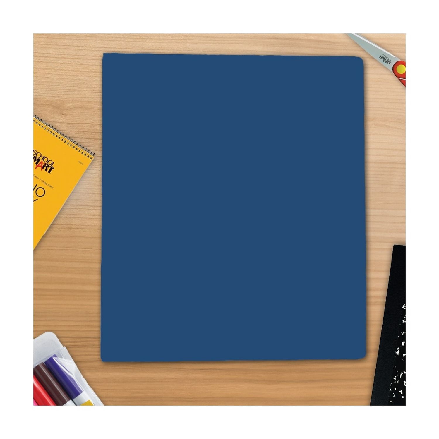 Round Ring View Binder, Polypropylene, 3 Inches, Blue