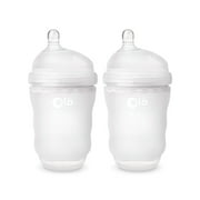 Olababy GentleBottle, Silicone Baby Bottle - 8oz, Frost 2-Pack