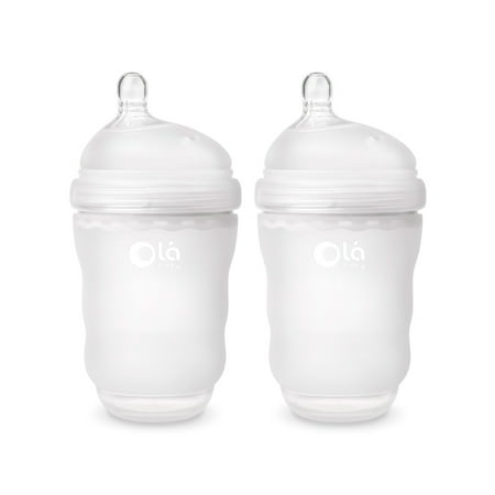 UPC: 0789185885700 | Olababy GentleBottle Silicone Baby Bottle – 8oz Frost 2-Pack