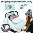 thumbnail image 2 of Baby Car Seat Cover, Caveen Windproof Car Seat Canopy for Winter, Blue, 2 of 8