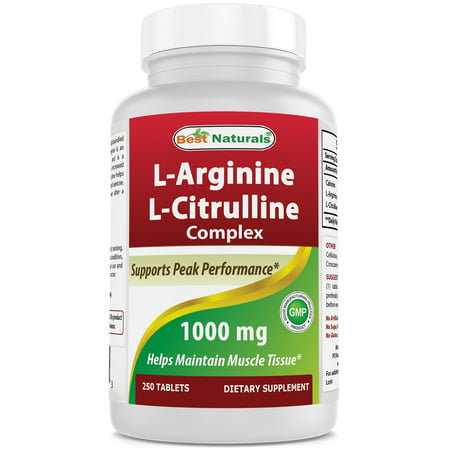 Best Naturals L-Arginine L-Citrulline Complex 1000 mg 250 (Best Source Of L Arginine)