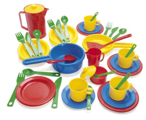 EARLY LEARNING KIDS CHILDRENS PLAY POTS PANS by DANTOY 16 piece play cooking set 