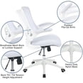 thumbnail image 5 of Scranton & Co Contemporary Mesh Fabric Mid Back Swivel Office Chair in White, 5 of 5