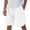 #463-White, variant on Favoffer Men's Five Quarter Shorts Solid Color Drawstring Elastic Waist Loose Casual Mid Thigh Short Pants Summer Daily Outdoor Workout Bottom