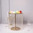 thumbnail image 6 of Efavormart 14" Dia | Gold Round Metal Wedding Cake Stand Crystal Cake Stand - 16" Tall, 6 of 11