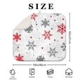 thumbnail image 4 of Multicolor Christmas Snowflake Pattern Dish Drying Mat for Kitchen 1 Pack, Ultra Absorbent Microfiber Dishes Drainer Mats,16x18in(41x46cm), 4 of 6