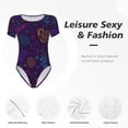 thumbnail image 6 of The Xecao Colorful Snake Women's Crew Neck Body Suit, a short-sleeved bodysuit and basic swimsuit, both comfort and style for dating and daily life, 6 of 9
