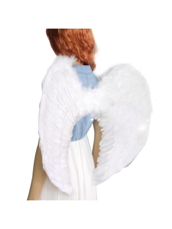 Angel Feather Wings Halloween Costume Cosplay Dress Up Apparel Adult Children