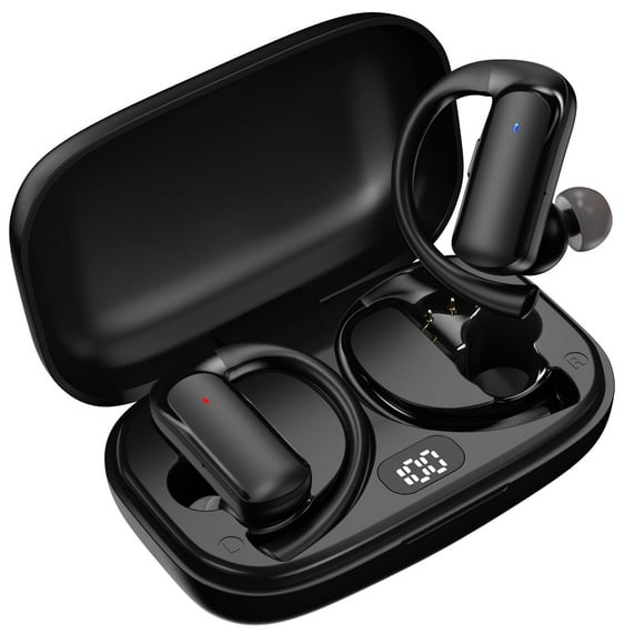 Cshidworld T60 Bluetooth Audífonos Deportivos, Audífonos Inalámbricos con Pantalla Digital LED, 40 Horas de Tiempo de Reproducción, Bluetooth 5.3 para Audífonos, Sonido Premium de Running, Deportes,