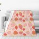 thumbnail image 1 of Fotbe Strawberry Manta de Franela Acolchonada con Estampado, Súper Suave y Esponjosa, Extra Grande para Sofá, Cama, Uso Todo el Año-80"x60", 1 of 7