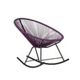 thumbnail image 2 of Acapulco Rocker Chair – Stylish Indoor -Outdoor Rocking Chair with a Comfortable Grey Woven Seat and Sleek Black Frame, Perfect for Relaxing in Your Garden, Patio, or Balcony, 2 of 3