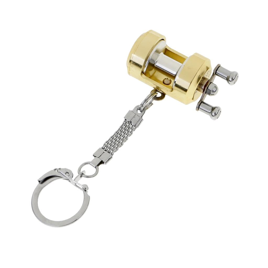 BAITCAST Fishing Reel Miniature Keychain Novelty Gift Charm Fish Key Chain GIFT! 