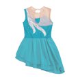 thumbnail image 4 of MSemis Kids Girls Figure Ice Skating Dance Dress Gymnastic Leotard Dress Turquoise 10, 4 of 5