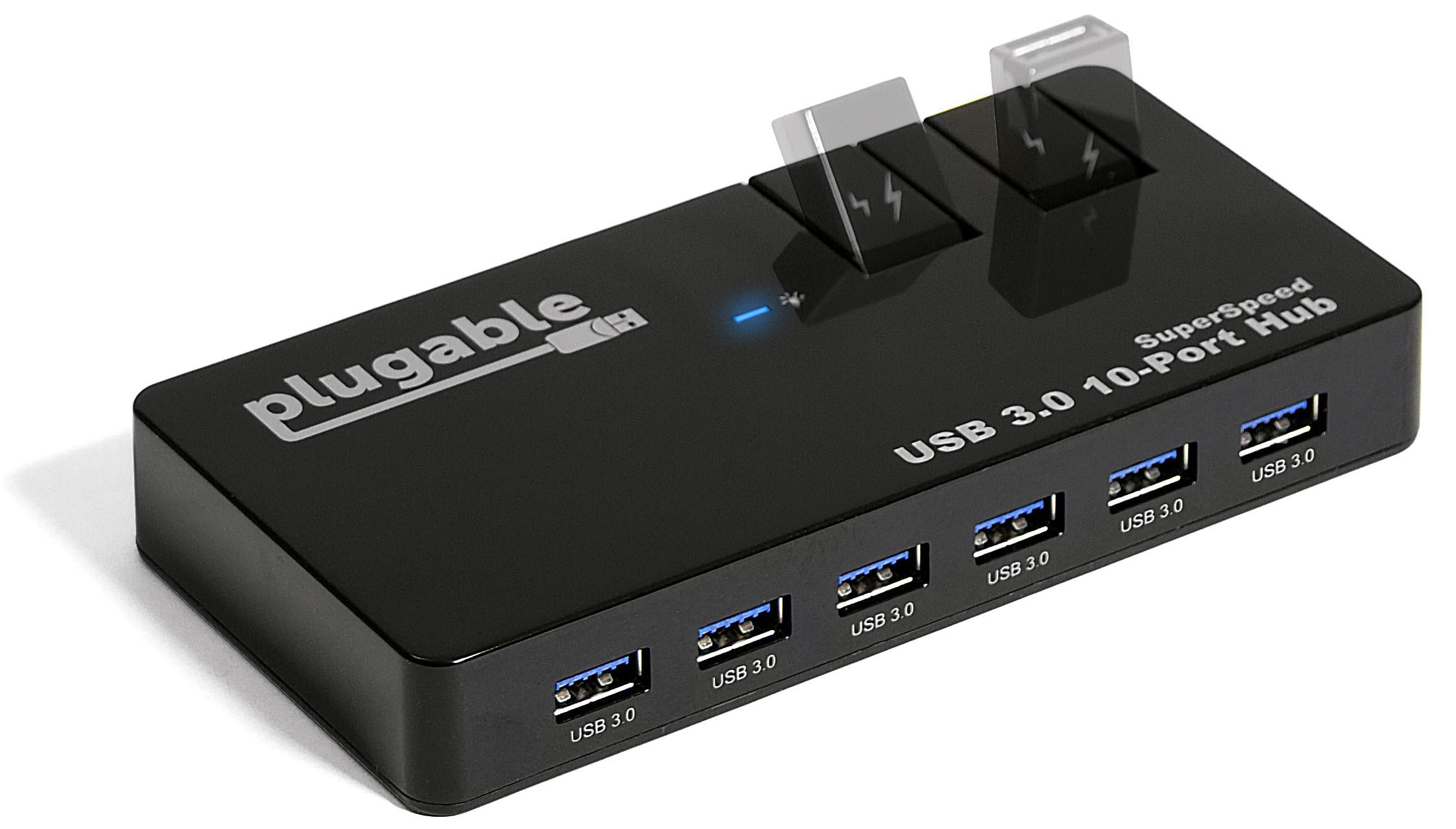 Plugable Driverless USB Hub, 10 - USB 3.0 5Gbps with 48W Adapter and Two - Walmart.com