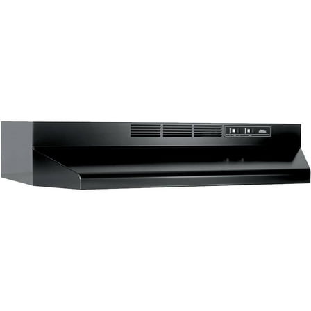 Broan-NuTone 413023 Ductless Range Hood Insert with Light, Exhaust Fan for Under Cabinet, 30-Inch, Black CA2