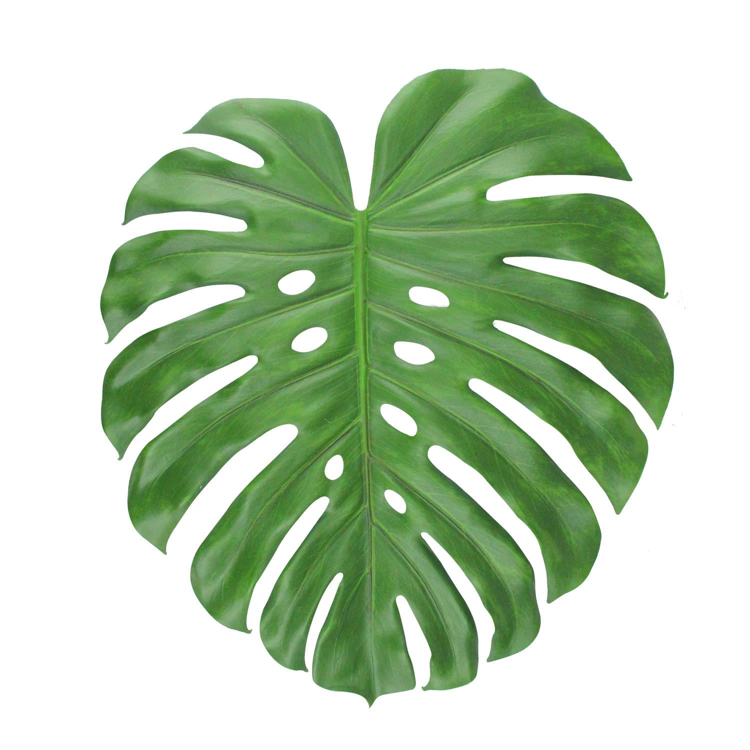 Download 18" Decorative Green Over Sized Distressed Monstera Plant ...