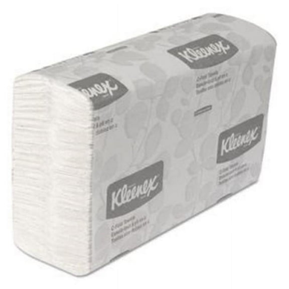 Kimberly-Clark 01500 13 x 10.25 in. Kleenex White C-Fold Paper Towels - Case of 2400