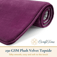 thumbnail image 3 of ComfiTime Bathroom Rugs – 1 inch Thick Memory Foam, 20" x 32" Bath Mat, Soft Plush Velvet Top, Non-Slip, Ultra Absorbent, Large & Long Rugs for Bathroom Floor, Eggplant, 3 of 11