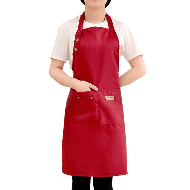 Gupgi Halter Neck Apron Waiter Baker Chef Bib Apron Adult Front Pocket Apron