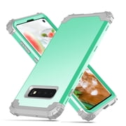 Dteck Galaxy S10 Case, Dteck Heavy Dual Layer Rugged Shockproof Case Hard PC Protective Back Cover For Samsung Galaxy S10, Mint Green