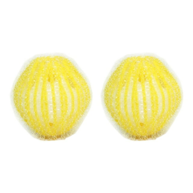 2Pcs Clothes Laundry Balls Reusable Vivid Color Labor-saving Effective Multipurpose Remove Hair Plastic Washing Machine Lint Remover Balls Hair Catchers for Home