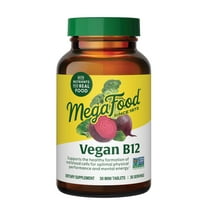 MegaFood Vegan Vitamin B12 - Vitamin B6, Folic Acid - Nervous & Heart Health - 30 Servings