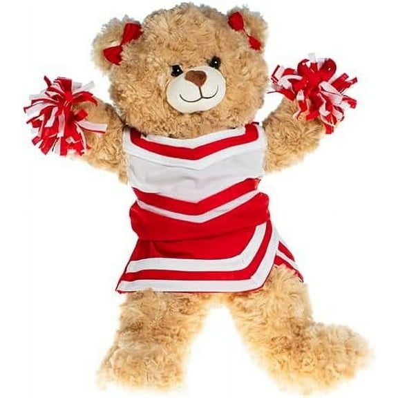 Plush Gear Cheerleader Outfit Red & White Cheer Uniform for 6"-10" Plush Toys