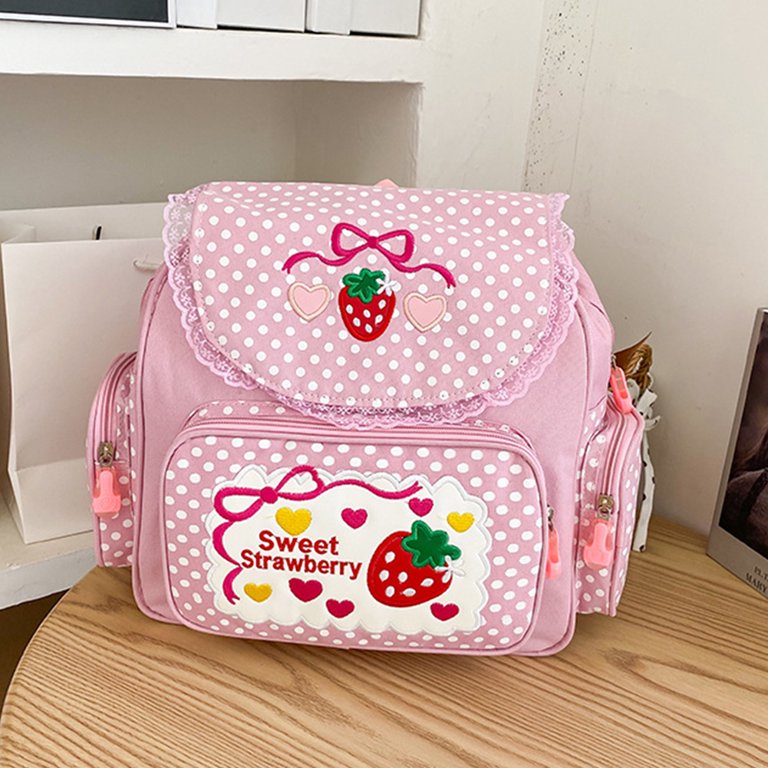 Women Fanny Bag Cute Cartoon Strawberry Bag New Fashion Waist Bag Girls  Cute Fruit Purse And Handbag