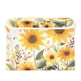 thumbnail image 7 of Yayeee Collapsible Cube Storage Bin with Lid Fabric Closet Decorative Basket with Handles, Beige Sunflowers, 7 of 7