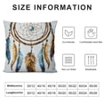 thumbnail image 5 of Patifu Feather tribe design round decoration pillowcase sofa bed 20x20in, 5 of 5