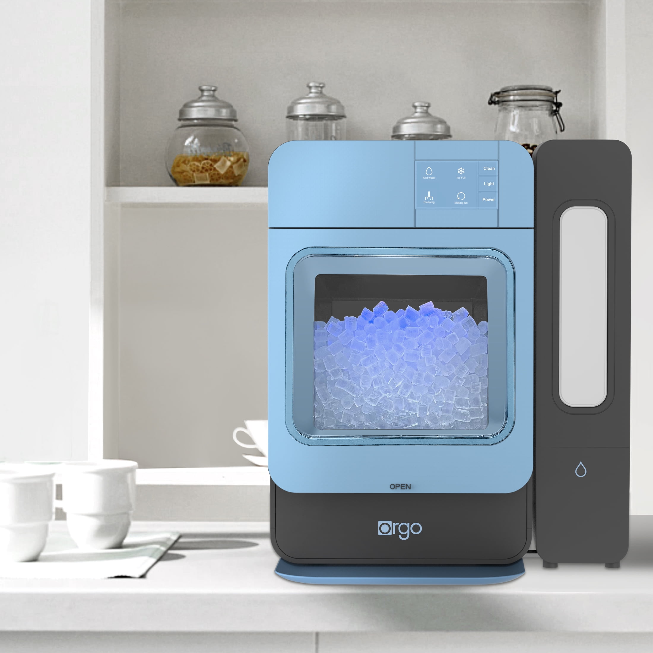 Orgo Products Sonic Countertop Ice Maker, Nugget Ice, 33lbs, Blue