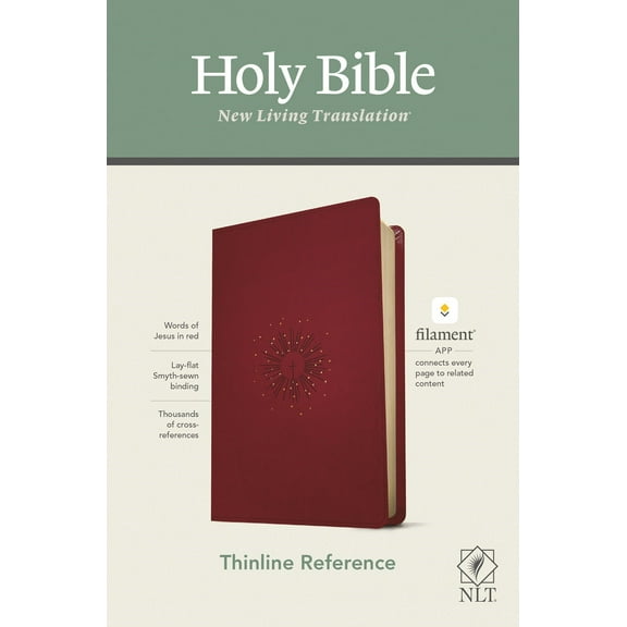 NLT Thinline Reference Bible/Filament Enabled Edition-Berry LeatherLike