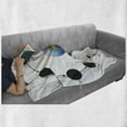 thumbnail image 6 of Educational Soft Flannel Fleece Blanket, Phases on the Moon as Seen from Earth Celestial Rotation Astrology Cycle, Cozy Plush for Indoor and Outdoor Use, 60" x 80", Black Grey Blue, by Ambesonne, 6 of 6