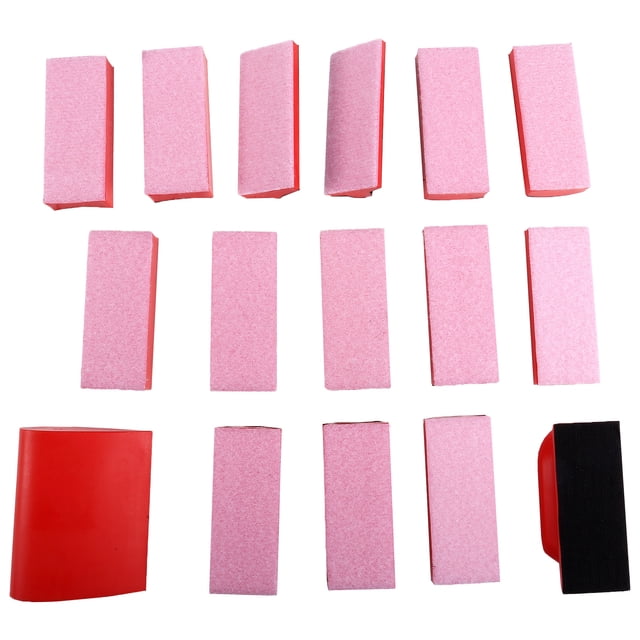 Hand Sanding Blocks 16 PCS,Contour Sanding Pads Kit, Hook & Loop Abrasive Sanding Pads for Sanding Wood Furniture