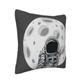 thumbnail image 2 of Square Throw Pillow Covers with Core, Moon Astronaut Illustration Pillows for Sofa Beds, 20"x20", 2 of 9