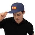 thumbnail image 7 of Flat Bill Brim Hat Adjustable Baseball Cap Flag Of Spain Mens Women Snapback Trucker Hat, 7 of 7